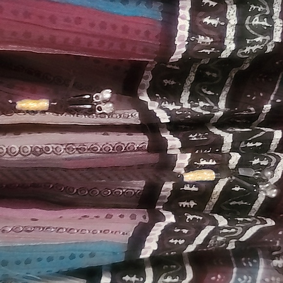 NWOT Long Boho Warm Fall Color Stretch Waist Skirt Size Small - Picture 11 of 11